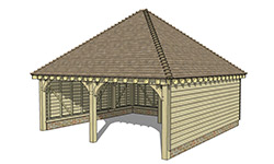full size 2 bay garage hipped